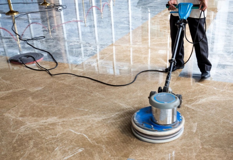 A worker doing carpet cleaning in Reno, NV